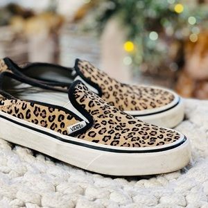 Vans Slip On Skate Shoe - Leopard